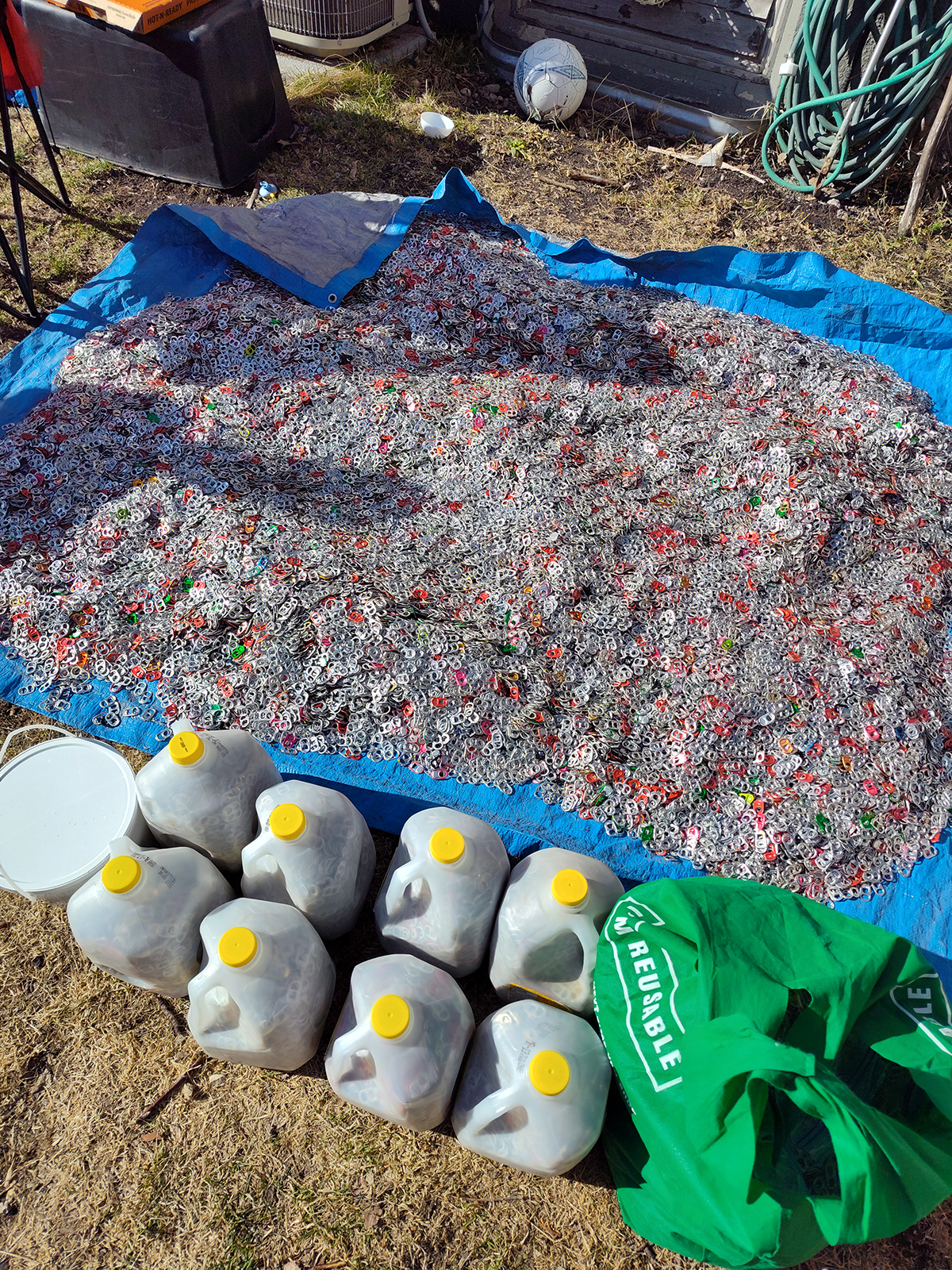 Little Digger Collecting Agency. These are how many tabs we got over the winter for wheelchairs